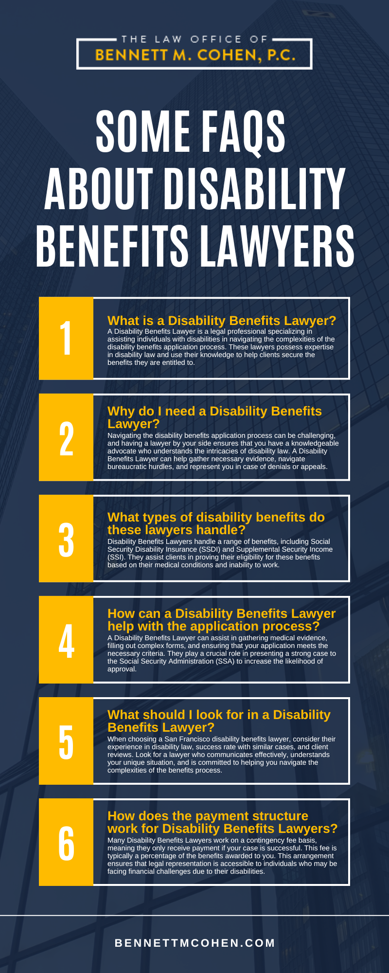 Some FAQs About Disability Benefits Lawyers Infographic