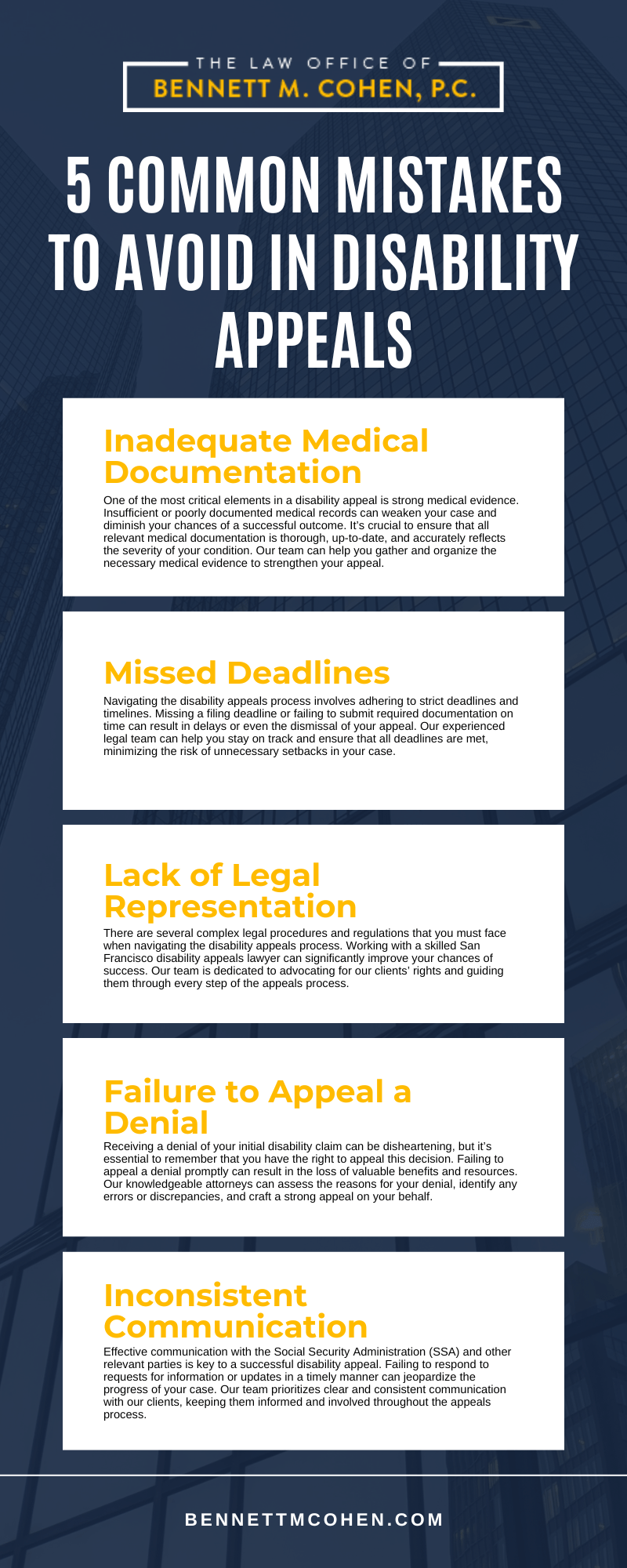 5 Common Mistakes To Avoid In Disability Appeals infographic